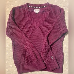 PINK Victoria’s Secret V-neck oversized Sweater - small, purple